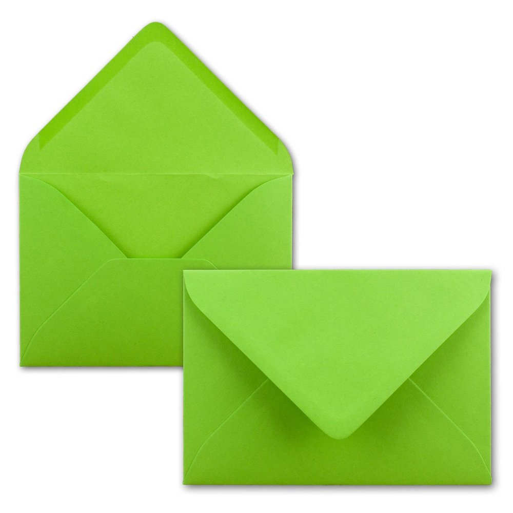 700 B6 Envelopes, Light Green, 120 × 175 mm, Wet-Gummed, 120 gsm