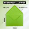 700 B6 Envelopes, Light Green, 120 × 175 mm, Wet-Gummed, 120 gsm view 2