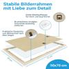 PHOTOLINI 50x70 cm MDF Wood Picture Frames, Natural, Set of 3 view 3