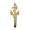 Unknown Nautical Coat Hook | Brass-Colored Anchor and Rope Hook view 2