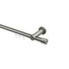 INTERDECO 20 mm Internal-Track Curtain Rod, Stainless Steel Look, 540 cm view 1