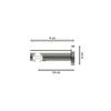 INTERDECO 20 mm Internal-Track Curtain Rod, Stainless Steel Look, 540 cm view 2