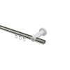 INTERDECO 20 mm Internal-Track Curtain Rod, Stainless Steel Look, 540 cm view 3