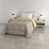 Italian Double-Sided Winter Quilted Comforter, Elegant, Microfiber, Cream/Light Gray, 220 x 260 cm view 1