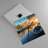 ARTTOR Modern Wall Clock, 40 x 40 cm Square Glass Clock, Architecture & Cities - 2857 view 3