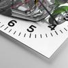 Modern Square Glass Wall Clock 40 x 40 cm, Cars – 1548 view 2