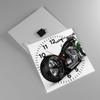 Modern Square Glass Wall Clock 40 x 40 cm, Cars – 1548 view 3