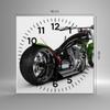 Modern Square Glass Wall Clock 40 x 40 cm, Cars – 1548 view 4
