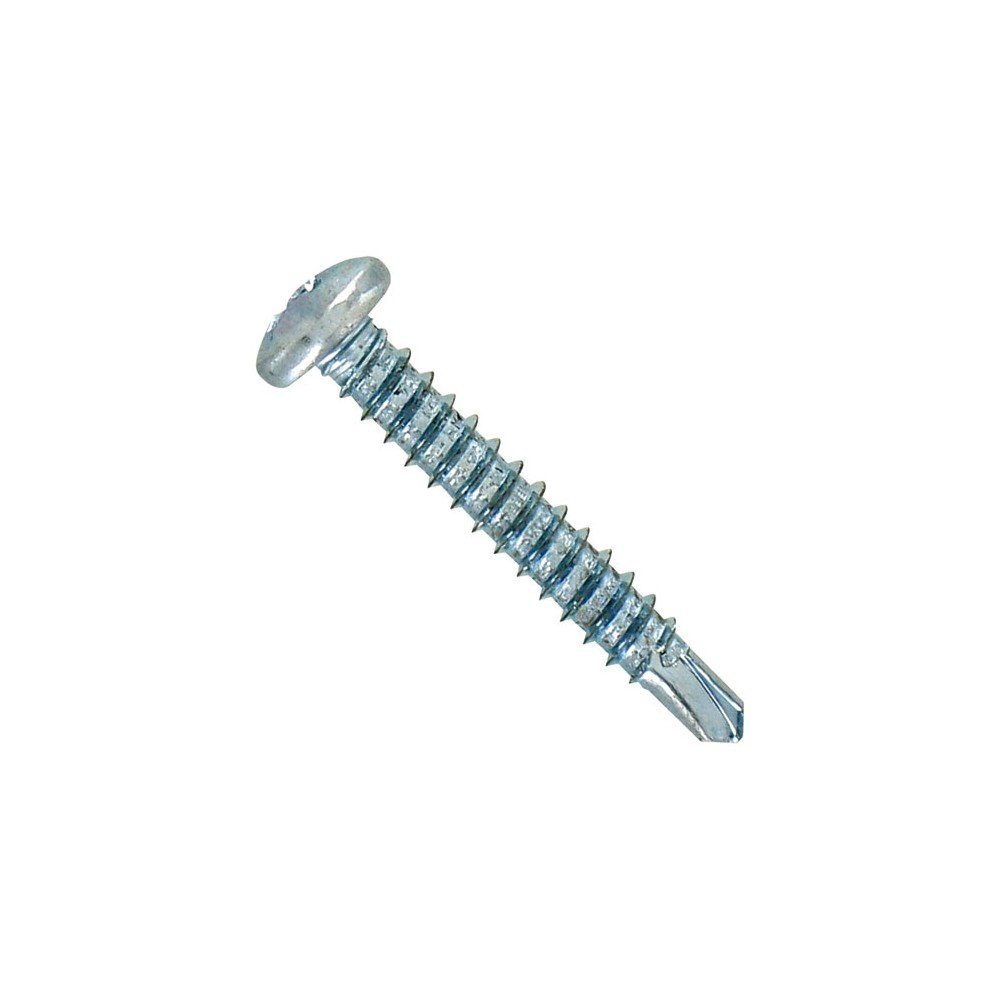 VYNEX 3101780199759 Self-Drilling Screws, Cylindrical Domed Head, Steel, 3.8 x 16 mm, 26 Pieces, Gray, One Size