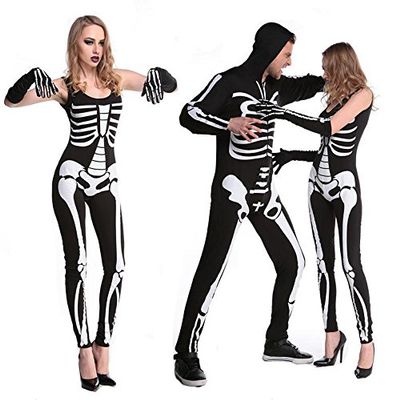 TuToy Halloween Skeleton Costume, Matching Couple Suits, Women's L