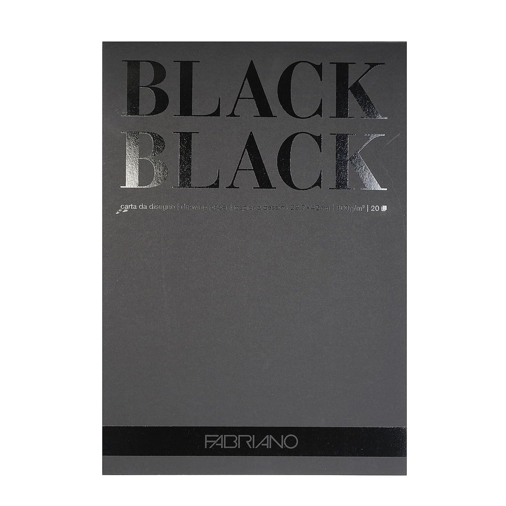 Honsell 19100392 – Fabriano Black Black Block, Deep Black Paper, A3, 20 Sheets