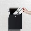Manhattan Wall-Mounted Mailbox with Newspaper Compartment, Rust/Stainless Steel - Bravios view 2