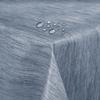 Blue Rectangular Oilcloth Tablecloth, Linen Embossing, 110 x 370 cm view 1