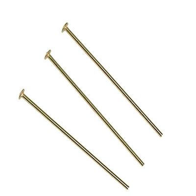 Magic and Arts Head Pins 2.5cm Gold-Plated Brass