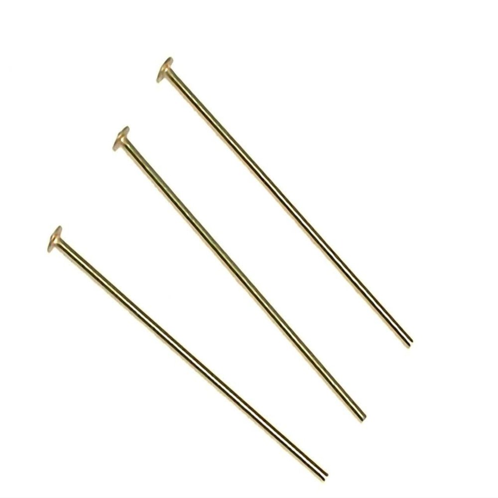 Magic and Arts Head Pins 2.5cm Gold-Plated Brass