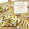 Disposable Side Plates, Heavyweight Paper, 24 Count, 18 Servings, Gold view 3
