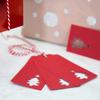 Oblique-Unique Christmas Gift Tags 20pcs with String - Selectable (Red Christmas Tree) view 2