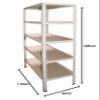 shelfplaza Home Heavy-Duty Shelving Unit 200 x 110 x 40 cm, White, 5 Shelves, 175 kg per Shelf view 2