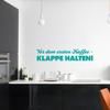 WANDKINGS Wall Decal – Before the First Coffee, Keep Quiet! – 130 x 26 cm – Turquoise view 2