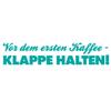WANDKINGS Wall Decal – Before the First Coffee, Keep Quiet! – 130 x 26 cm – Turquoise view 3