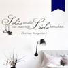 WANDKINGS Wall Decal – “Beautiful Is Everything One Looks at with Love” (Christian Morgenstern) – 190 x 61 cm – Dark Blue view 1