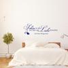 WANDKINGS Wall Decal – “Beautiful Is Everything One Looks at with Love” (Christian Morgenstern) – 190 x 61 cm – Dark Blue view 2
