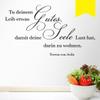 WANDKINGS Wall Decal – “Do something good for your body, so your soul will want to live in it.” (Teresa of Ávila) – 150 x 84 cm – Sulfur Yellow view 1