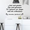 WANDKINGS Wall Decal – “Five Were Invited, Ten Came. Add Water to the Soup and Welcome Everyone” – 50 x 29 cm, Silver view 1