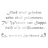 WANDKINGS Wall Decal – “Five Were Invited, Ten Came. Add Water to the Soup and Welcome Everyone” – 50 x 29 cm, Silver view 3