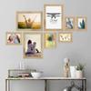 PHOTOLINI 8-Piece Solid Oak Wood Picture Frame Set with Acrylic Glass view 2