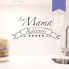 WANDKINGS Wall Decal – La Mama Restaurante (with 5 Stars) – 50 x 23 cm – Lavender – Choose from 5 Sizes & 35 Colors view 1