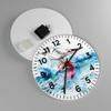 ARTTOR Modern Round Glass Wall Clock, 30 x 30 cm, Nautical Pastel – 3047 view 3