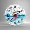 ARTTOR Modern Round Glass Wall Clock, 30 x 30 cm, Nautical Pastel – 3047 view 4