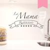 WANDKINGS Wall Decal - La Mama Restaurante (with 5 Stars) - 170 x 78 cm - Light Pink view 1