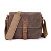 ONEGenug SLR Camera Bag, Waterproof Waxed Canvas Vintage Messenger Bag with Padded Divider, Khaki view 1