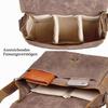 ONEGenug SLR Camera Bag, Waterproof Waxed Canvas Vintage Messenger Bag with Padded Divider, Khaki view 3