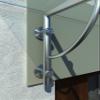 BuyLando-Shop Glass Canopy, Laminated Safety Glass, Clear Glass, Stainless Steel, 150 × 90 cm, 2 LB Brackets view 3