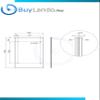 BuyLando-Shop Glass Canopy, Laminated Safety Glass, Clear Glass, Stainless Steel, 150 × 90 cm, 2 LB Brackets view 4
