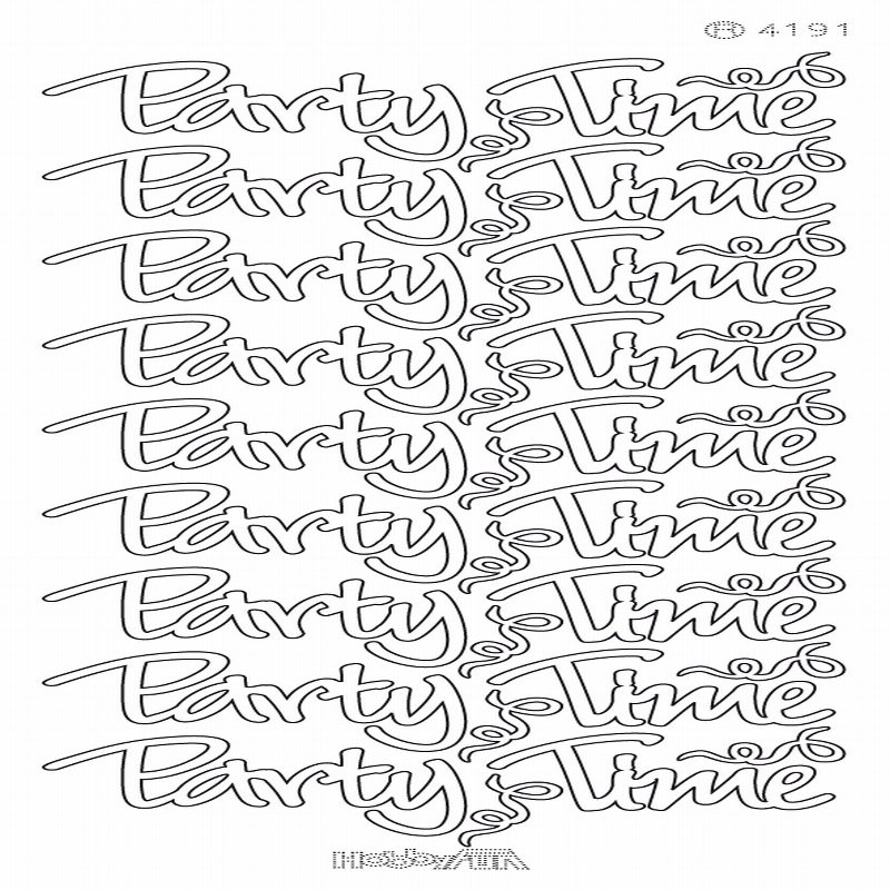 “Party Time” Outline Stickers, Toffee, 10 x 23 cm Sheet