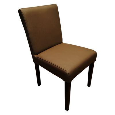 Quattro Meble Kross Brown Genuine Leather Dining Chair, Hermes Choco