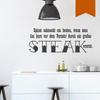 WANDKINGS Wall Decal – “Spinach Tastes Best When You Replace It with a Large Steak Just Before Eating” – 80 x 30 cm, Nut Brown – Choose from 5 Sizes & 35 Colors view 1