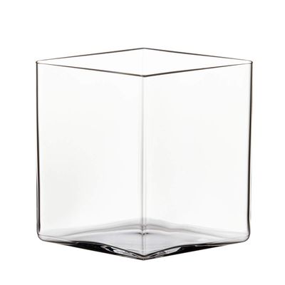Iittala Ruutu Vase, 205 x 180 mm, Clear