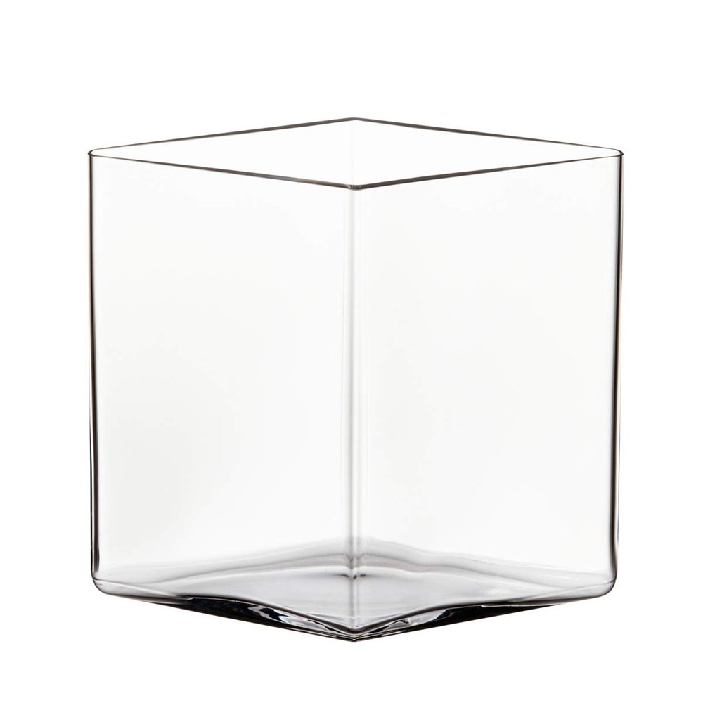 Iittala Ruutu Vase, 205 x 180 mm, Clear