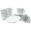 Gastro Spirit 12-Piece Espresso Cup and Saucer Set, White, 90 ml Porcelain view 1