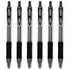 Zebra Sarasa Retractable Gel Ink Rollerball Pens, 0.7 mm, Black, 6 Count view 1