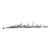 WANDKINGS Istanbul Skyline Wall Decal (without River), 150 x 25 cm, Dark Gray view 3