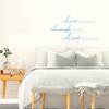 WANDKINGS Wall Decal – Live Every Moment, Laugh Everyday, Love Beyond Words – 150 x 66 cm – Light Blue view 2