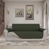 Easy-Going Reversible Sofa Cover for 3-Seat Sofas, Army Green/Beige view 2