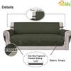 Easy-Going Reversible Sofa Cover for 3-Seat Sofas, Army Green/Beige view 3