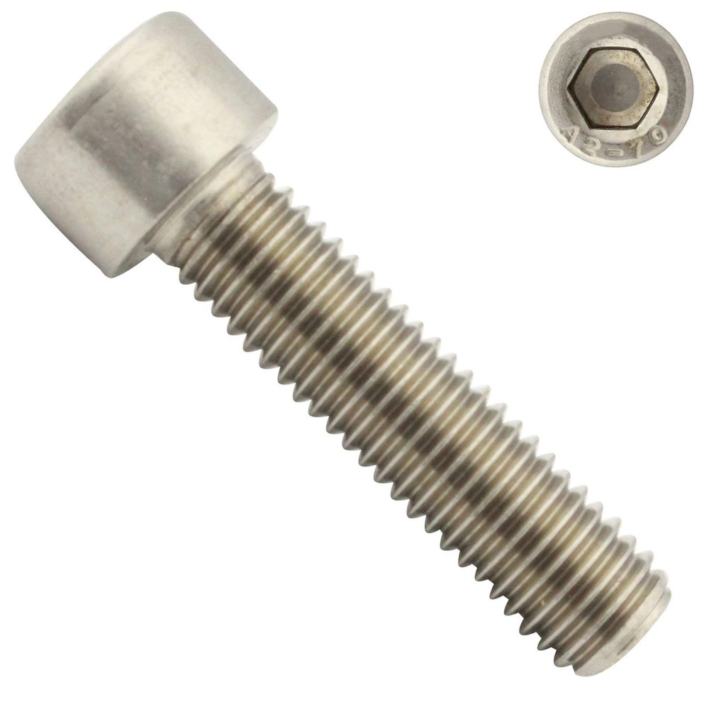 100 Socket Head Cap Screws M3 x 18, DIN 912, Full Thread, A2 Stainless Steel - SC912